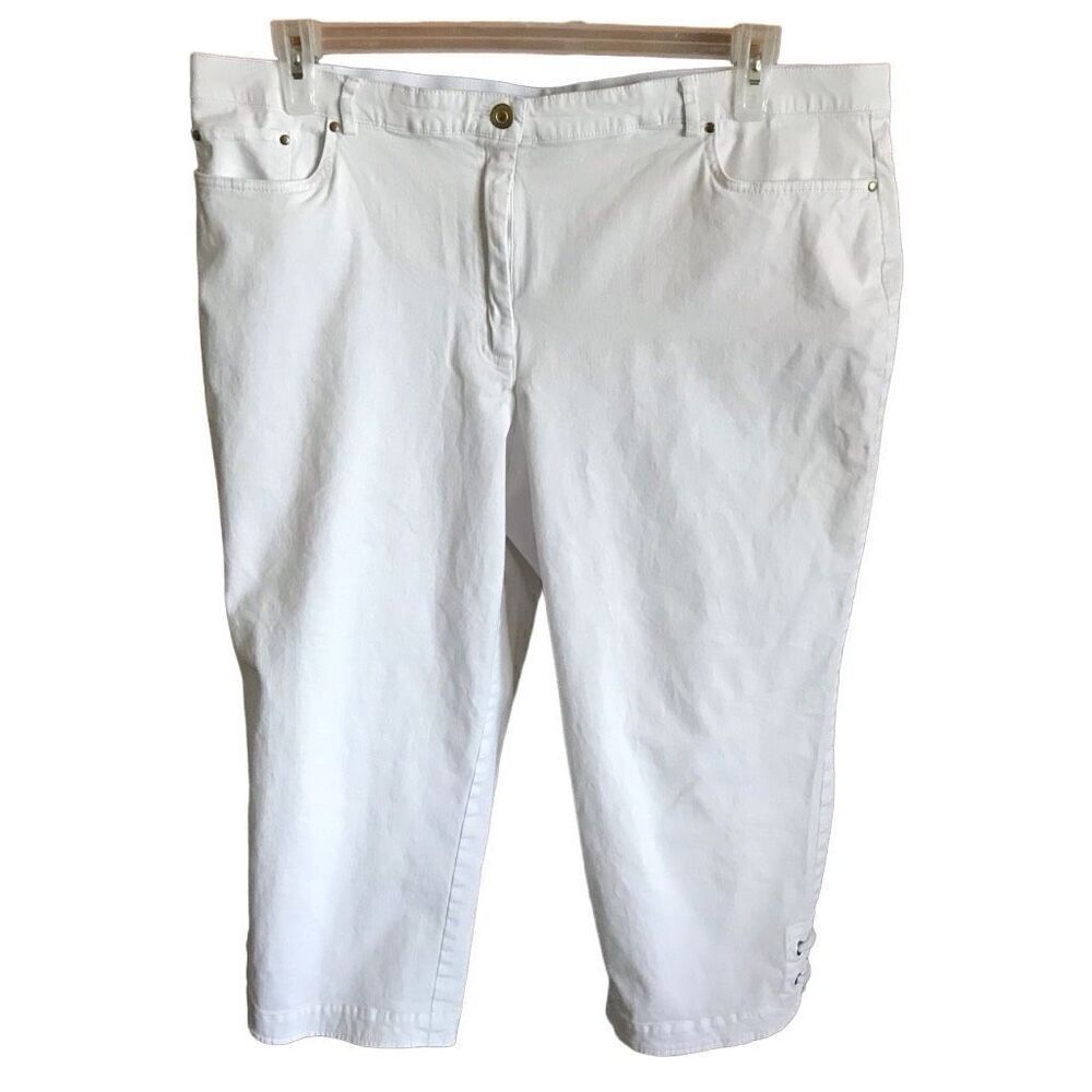 Ruby Rd. white Capri pants Women's Plus Size 18 Stretch